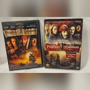 PIRATES OF THE CARRIBEAN DVDS - GROUP OF 2